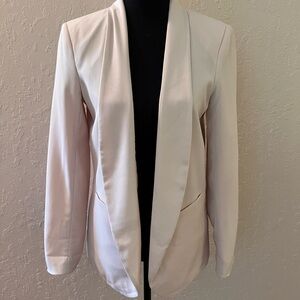 H&M Cream‎ Blazer Modern Open-Front Design